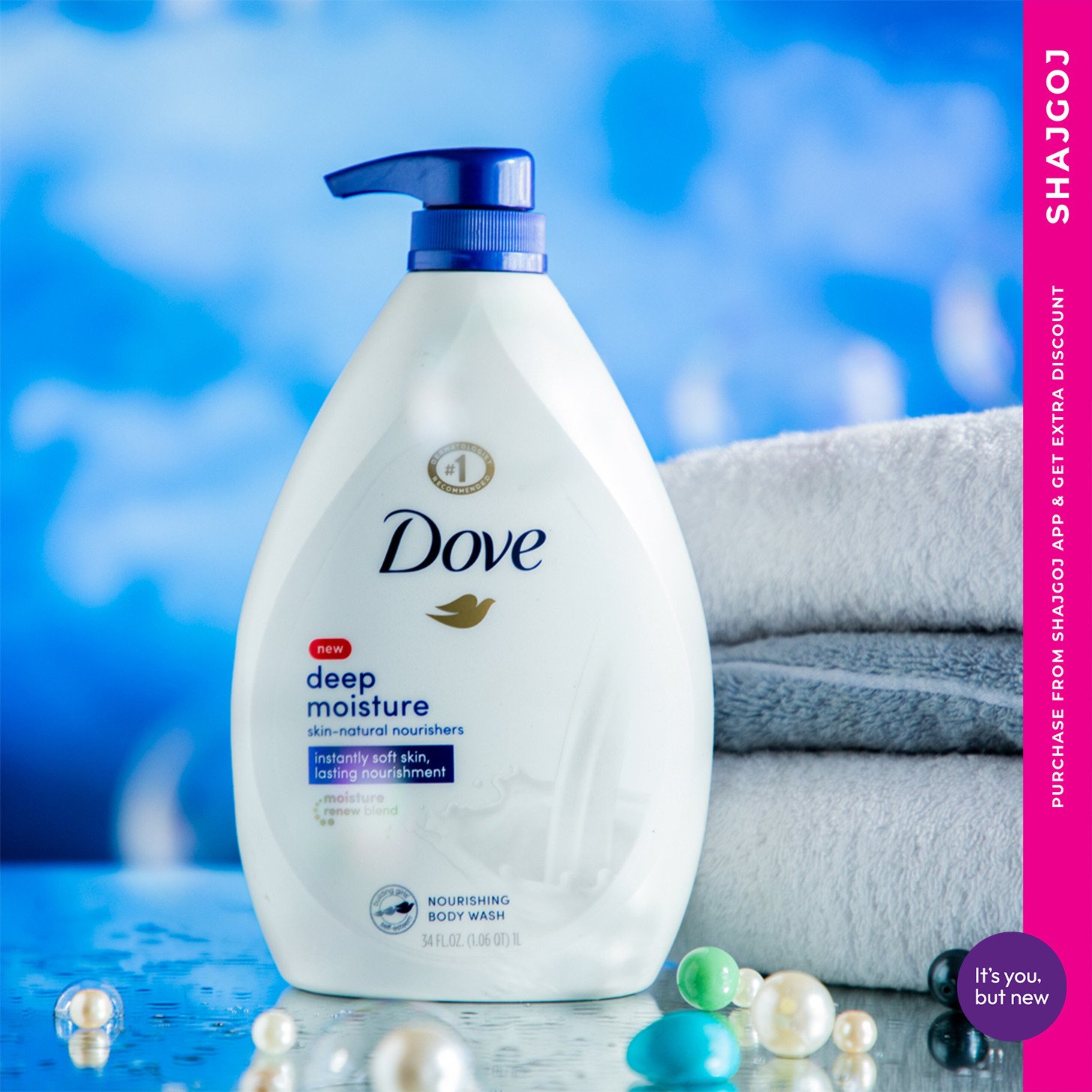 Dove Deep Moisture Nourishing Body Wash 1000 ml