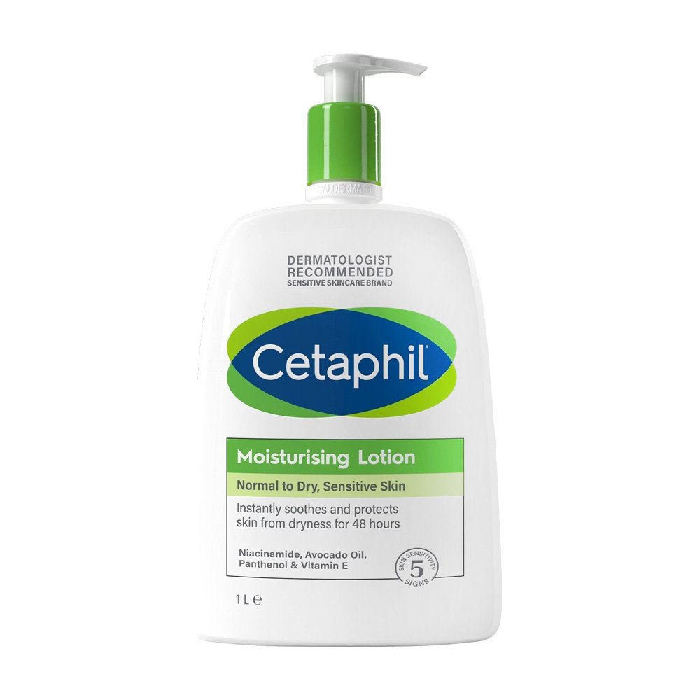 Cetaphil Moisturising Lotion For Normal To Dry, Sensitive Skin, With Niacinamide & Vitamin E  1000ml