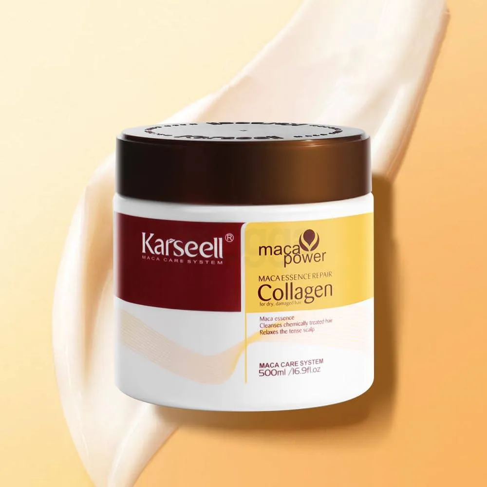 Karseell Collagen Hair Treatment Deep Repair Conditioning Argan Oil Hair Mask Essence for Dry & Damaged Hair 500ml