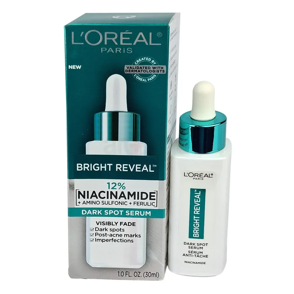 L’Oréal Paris Bright Reveal Dark Spot Serum with 12% Niacinamide, Amino Sulfonic & Ferulic Acid – 30ml
